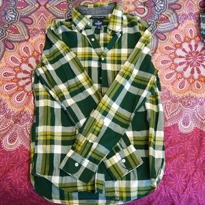 Men's Plaid button down shirt